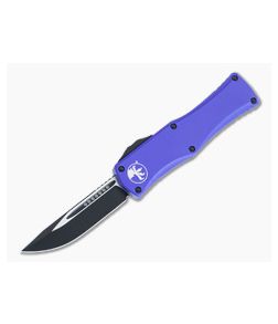 Microtech Hera OTF Purple Aluminum Handle Black Drop Point Blade 703-1PU