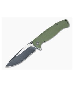 WE Knife Co 703A Flipper Green G10 Black Stonewash-Satin D2