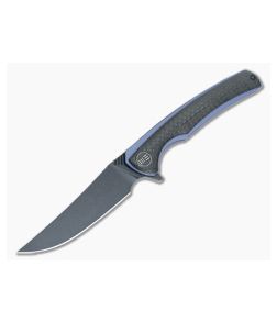 WE Knife Co 704CF-G Flipper Blue Titanium Carbon Fiber Black M390