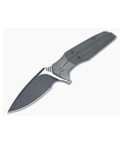 WE Knife Co Nitida 707A Grey Titanium Flipper Carbon Fiber Black SW S35VN