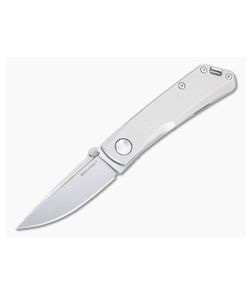 Real Steel Luna Eco Satin K110 Blasted Stainless Steel Frame Lock Folder 7081