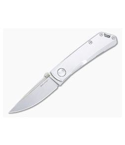 Real Steel Luna Eco Stonewashed K110 Stainless Steel Frame Lock Folder 7082