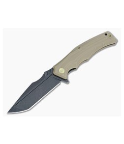 WE Knife Co Thraex 709C Flipper Tan G10 Black Stonewash D2