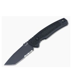 Kershaw Launch 16 Auto Black Aluminum Handle with Cerakote CPM-M4 Serrated Tanto Blade 7105