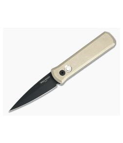 Protech Godson Black DLC 154CM Stonewashed Bronze Aluminum Automatic Knife 7112