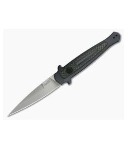 Kershaw Launch 8 Stiletto Gray Aluminum Carbon Fiber Automatic Knife 7150