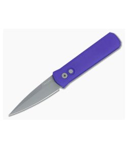 Protech Godson Purple Aluminum Gray Bead Blast Blade 720-PURP