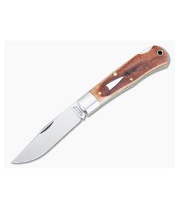 Tidioute Cutlery #72 Cody Scout Burnt Sienna Natural Bone 1095 Clip Point Blade 721123LB-BSNB