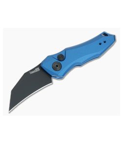Kershaw Launch 10 Hawkbill Blue Handle Black CPM-154 Automatic Knife 7350BLUBLK
