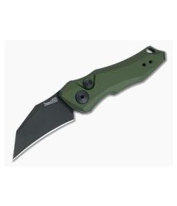Kershaw Launch 10 Hawkbill Olive Green Black DLC CPM-154 Automatic Knife 7350OLBLK