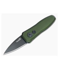 Kershaw Launch 4 Mini OD Green Aluminum Black Automatic Knife 7500OLBLK