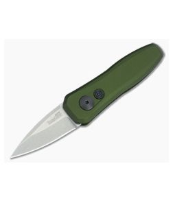 Kershaw Launch 4 Mini OD Green Aluminum Stonewash Automatic Knife 7500OLSW