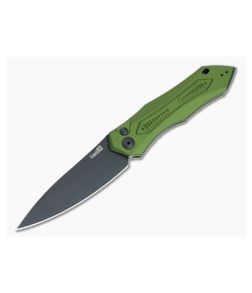 Kershaw Launch 6 Olive Green Aluminum Handle Black CPM 154 Automatic Knife 7800OLBLK