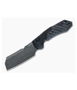 Kershaw Launch 14 Damascus Automatic Black Aluminum Carbon Fiber Handles Cleaver Blade 7850BLKDAM