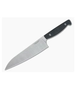 Bradford Knives 8" Chef Stonewashed AEB-L Micro Textured Black G10 Kitchen Knife