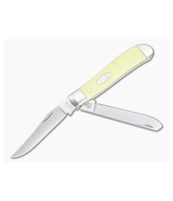 Case Mini Trapper Yellow Delrin Handle True Sharp Blades 80029