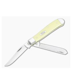 Case Mini Trapper Yellow Delrin Handle True Sharp Blades 80029