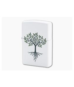 Zippo Windproof Lighter Tree of Life Matte White 80232