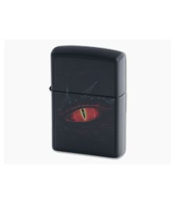 Zippo Lighter Glowing Red Eye Dragon Matte Black Windproof Lighter 80830