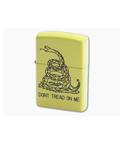 Zippo Lighter "Dont Tread On Me" Matte Yellow Windproof Lighter 80900