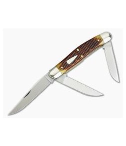 Tidioute Cutlery #82 Dixie Stockman Copperhead Jigged Bone