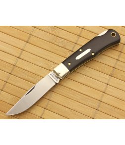 Tidioute #83LB Tascosa Little Lock Back Gabon Ebony Wood Clip Point 