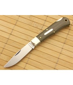 Tidioute #83LB Tascosa Little Lock Back OD Green Micarta Clip Point