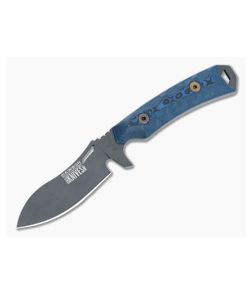 Dawson Knives Harvester Apocalypse Black Magnacut Blue/Black G10