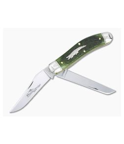 Northfield UN-X-LD #88 Bayou Trapper Swamp Green Jigged Bone Slip Joint Folder