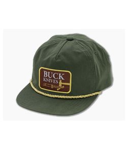 Buck Knives Vintage Buck Logo Patch OD Green Adult Hat 89147