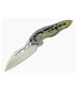 WE Knives Arrakis Isham 906C Flipper Gray Gold Titanium Satin M390