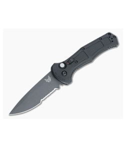 Benchmade 9070SBK Claymore Cobalt Black Part Serrated CPM-D2 Black Grivory Tactical Automatic 
