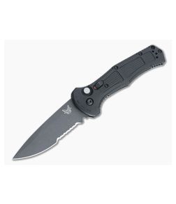 Benchmade 9070SBK Claymore Cobalt Black Part Serrated CPM-D2 Black Grivory Tactical Automatic