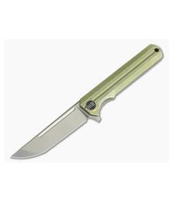WE Knives 909B Syncro Gold Titanium Integral Flipper Stonewashed S35VN