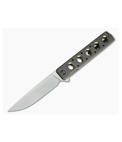 WE Knives Zinker Miscreant Satin S35VN Champagne with Gold Holes Frame Lock Flipper 913B
