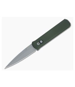 Protech Godfather Solid Green Handle Bead Blast 154CM Blade Push Button Automatic 920-GREEN
