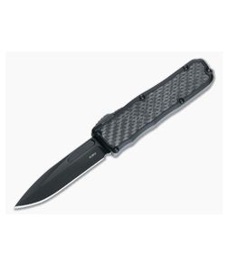 Guardian Tactical Recon-035 OTF Carbon Fiber Inlays Handle Black Tactical S/E Elmax Blade 92111