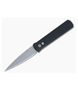Protech Godfather Black Jigged Handle