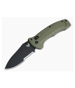 Benchmade 980SBK Turret Olive Drab G10 Black Serrated S30V Tactical AXIS Lock Folder