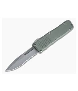 Guardian Tactical Recon-035 OD Green Stonewashed Elmax Serrated Single Edge D/A OTF Automatic 98512