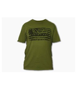 Benchmade T-Shirt OD Green "Patriot" Large