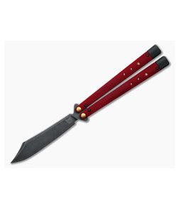 Benchmade 99BK-1 Necron Balisong Ruby Red G10 Scimitar Knife