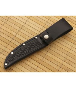 Leather Fixed Blade Knife Sheath 4" Black