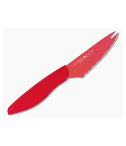 KAI Pure Komachi 2 Tomato Knife 4" Red Blade Polypropylene Handle AB2204