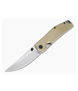 GiantMouse ACE Clyde Tumbled Brass Satin M390 Liner Lock Folder