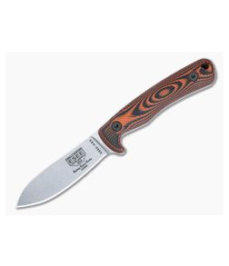 ESEE Knives AGK Ashley Game Knife Stonewashed S35VN 3D Orange/Black G10 Fixed Blade AGK35V-OR
