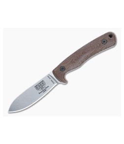 ESEE Knives AGK Ashley Game Knife Stonewashed S35VN 3D Brown Micarta Fixed Blade AGK35V