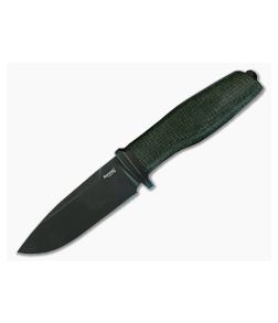 LionSteel Acha Green Burlap Micarta Black M390