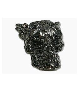 Schmuckatelli Aquilo Skull Bead Hematite Plated Pewter