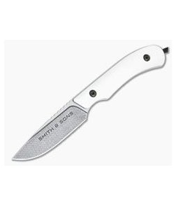 Smith & Sons Axiom White G10 Black Liners AEB-L EDC Fixed Blade